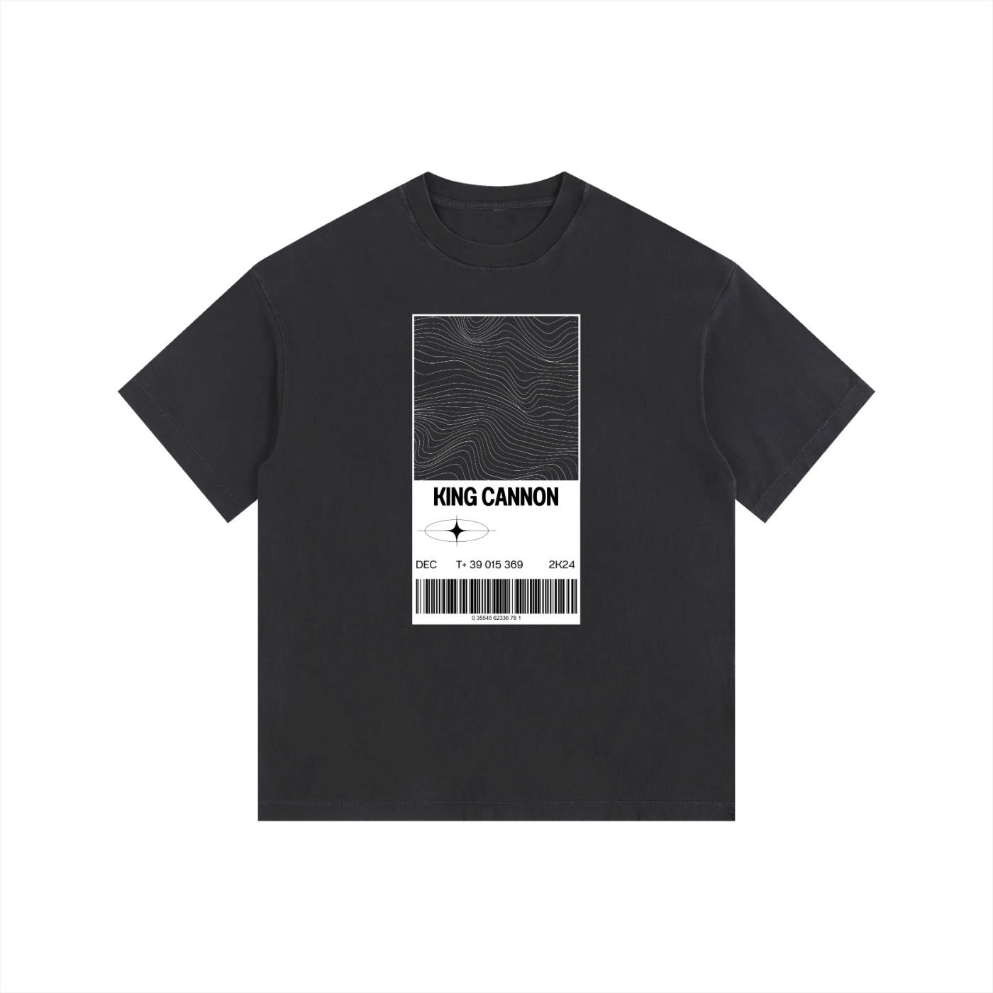 King Cannon Vintage Washed Oversized Cotton T-Shirt