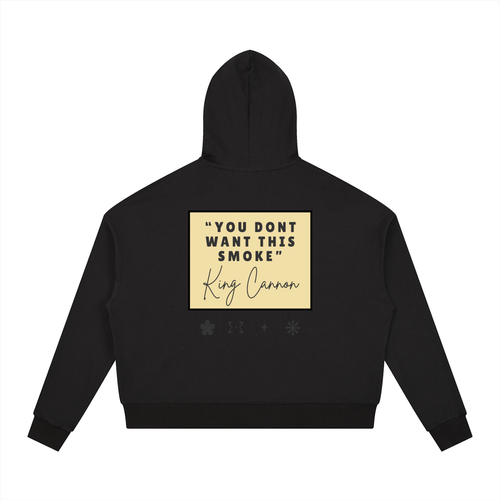 King Cannon "You Don't Want This Smoke" Contrast Drawstring Hoodie