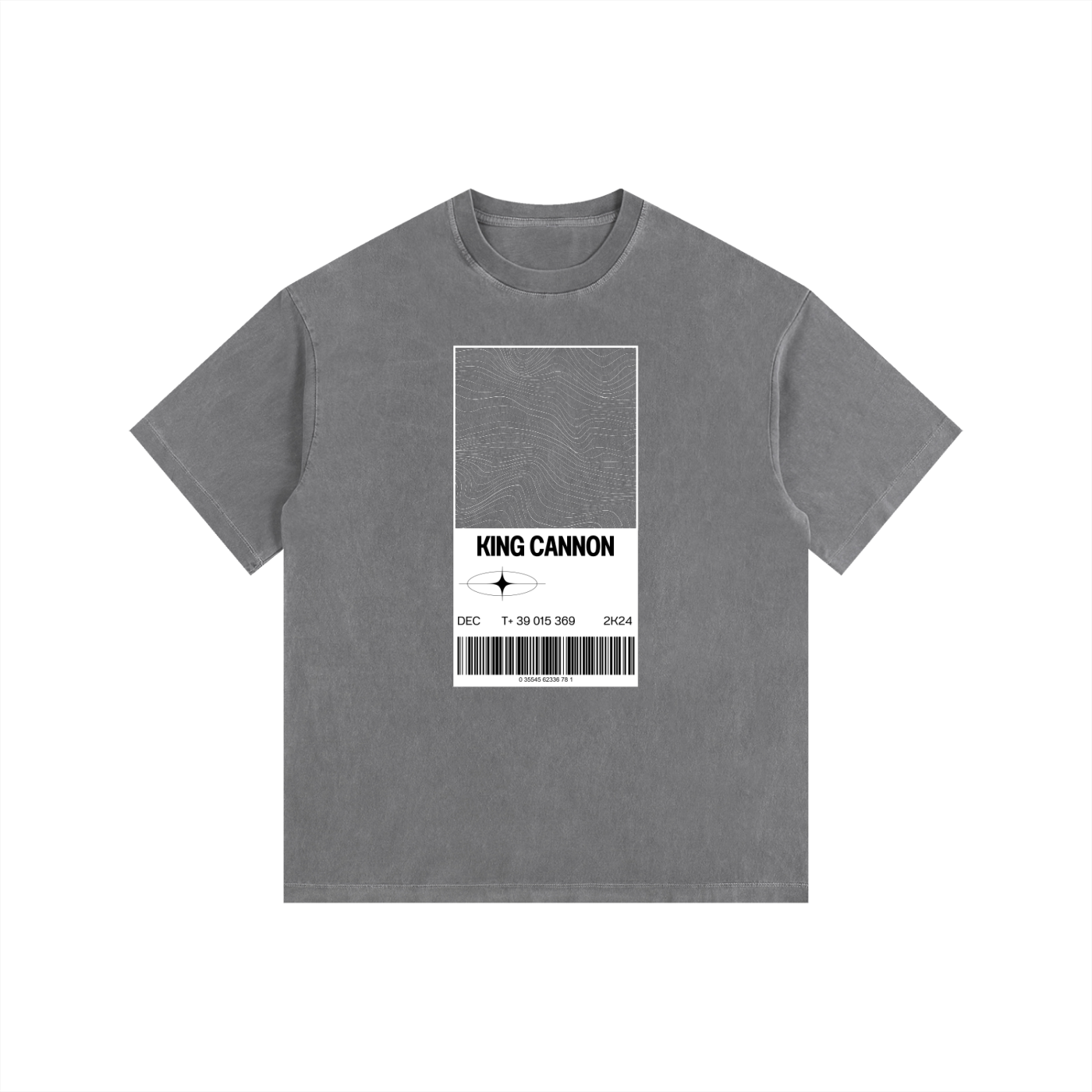 King Cannon Vintage Washed Oversized Cotton T-Shirt