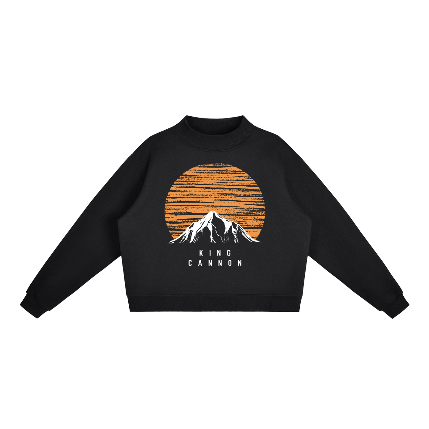 King Cannon Mountain Climber Essential Fleece Mock-Neck Crew Sweatshirt