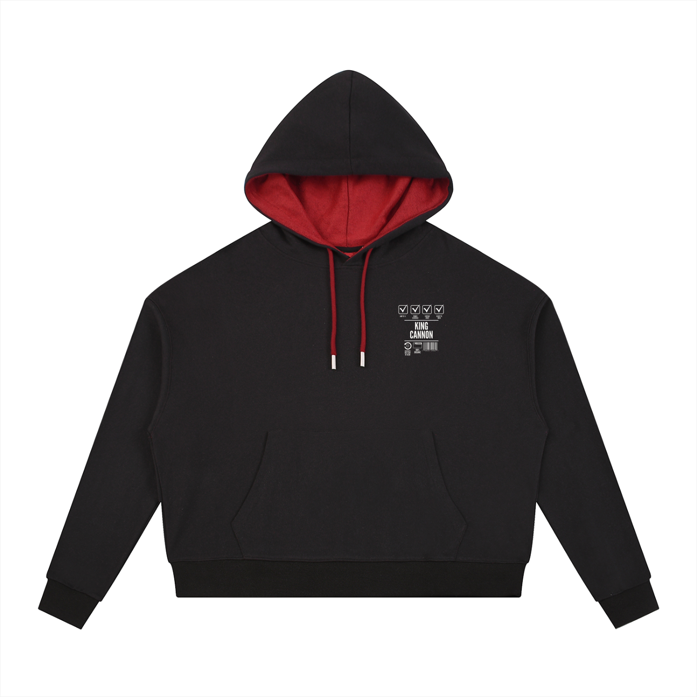 King Cannon "You Don't Want This Smoke" Contrast Drawstring Hoodie