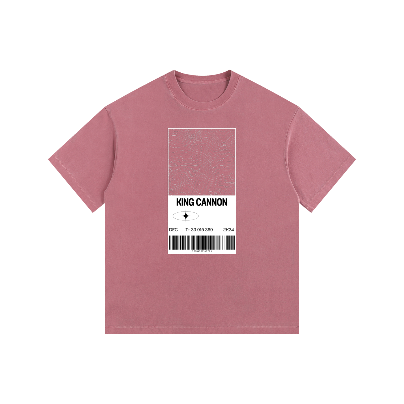 King Cannon Vintage Washed Oversized Cotton T-Shirt