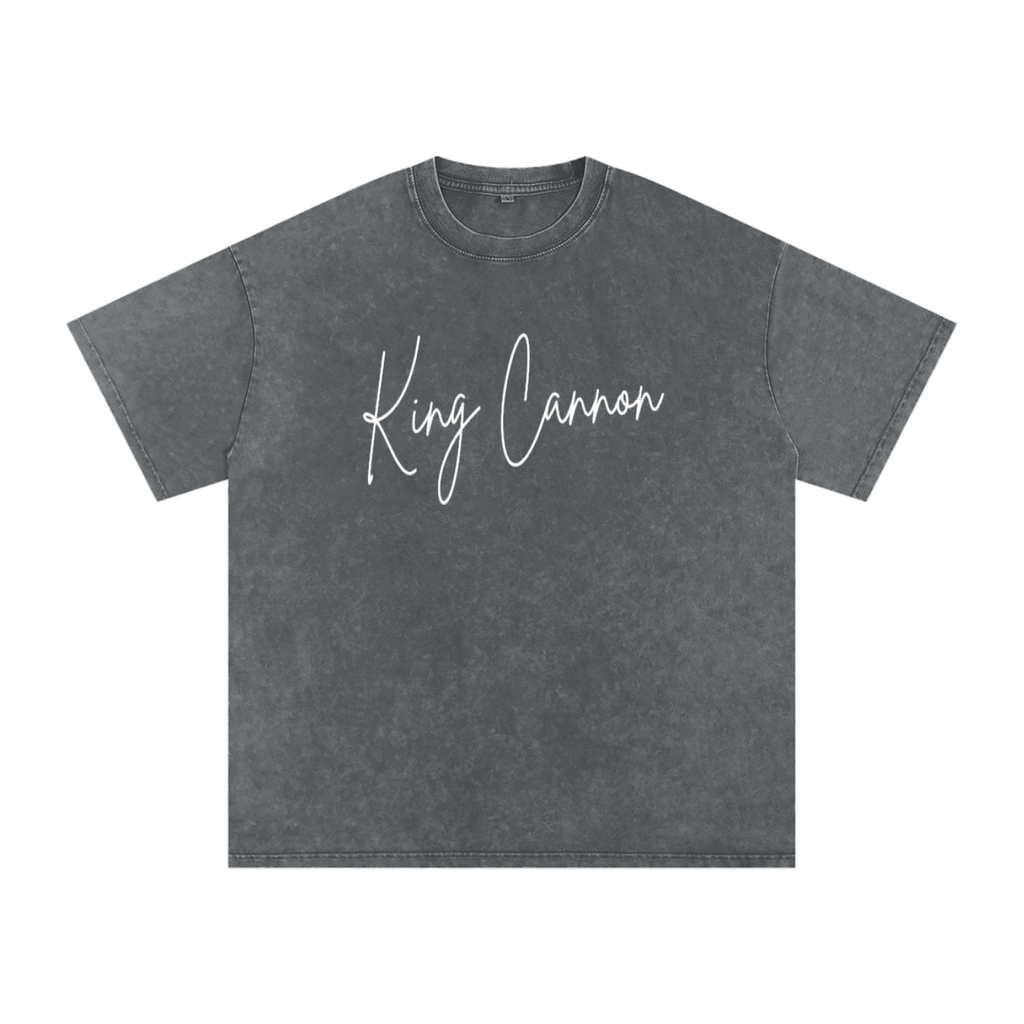 King Cannon Snow Washed Oversized Cotton T-Shirt